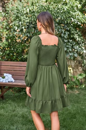Image of Scarlet Darkness Women's Renaissance Off Shoulder Corset Mini Dress | Puff Sleeve, Lace-Up Front, Smocked, Flowy Fairy, Medieval, Peasant, Cottagecore, for Ren Faire, Pirate, Party, Daily