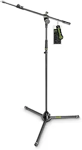 GMS4322B MS 4322 B Microphone Stand with Folding Tripod Base & 2-Point Adjustment Telescoping Boom