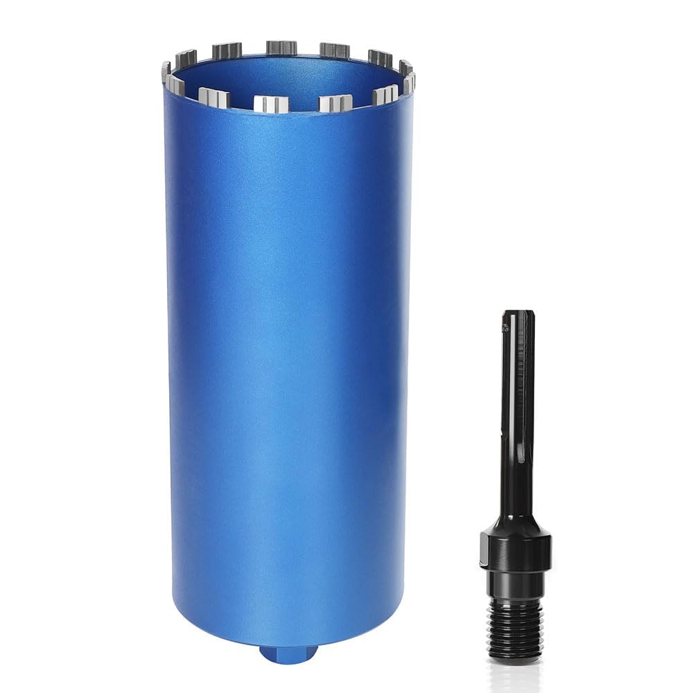 Corona diamantata per trapano con Turbo, incl. SDS-max, 1 1/4", Ø 162mm, lunghezza totale 460 mm, per foratura a umido e a secco, corona diamantata per calcestruzzo, corona per foratura a