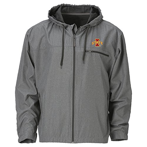 Ouray Sportswear NCAA Iowa State Cyclones Venture Windbreaker Jacket, Small, Charcoal