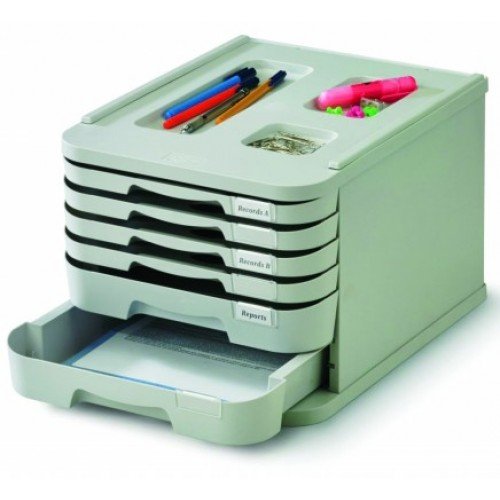 Módulo Escritorio FAIBO, 6 Cajones Gris