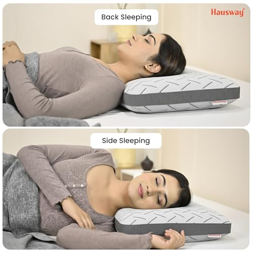 Image of Orthopedic Pillows for Neck Pain - Memory Foam Pillow Cooling Gel King Size - 5 Inch Thick | 2 Years Warranty | for Sleeping & Neck Pain Relief, with Removable Washable Cover - Pack of 1