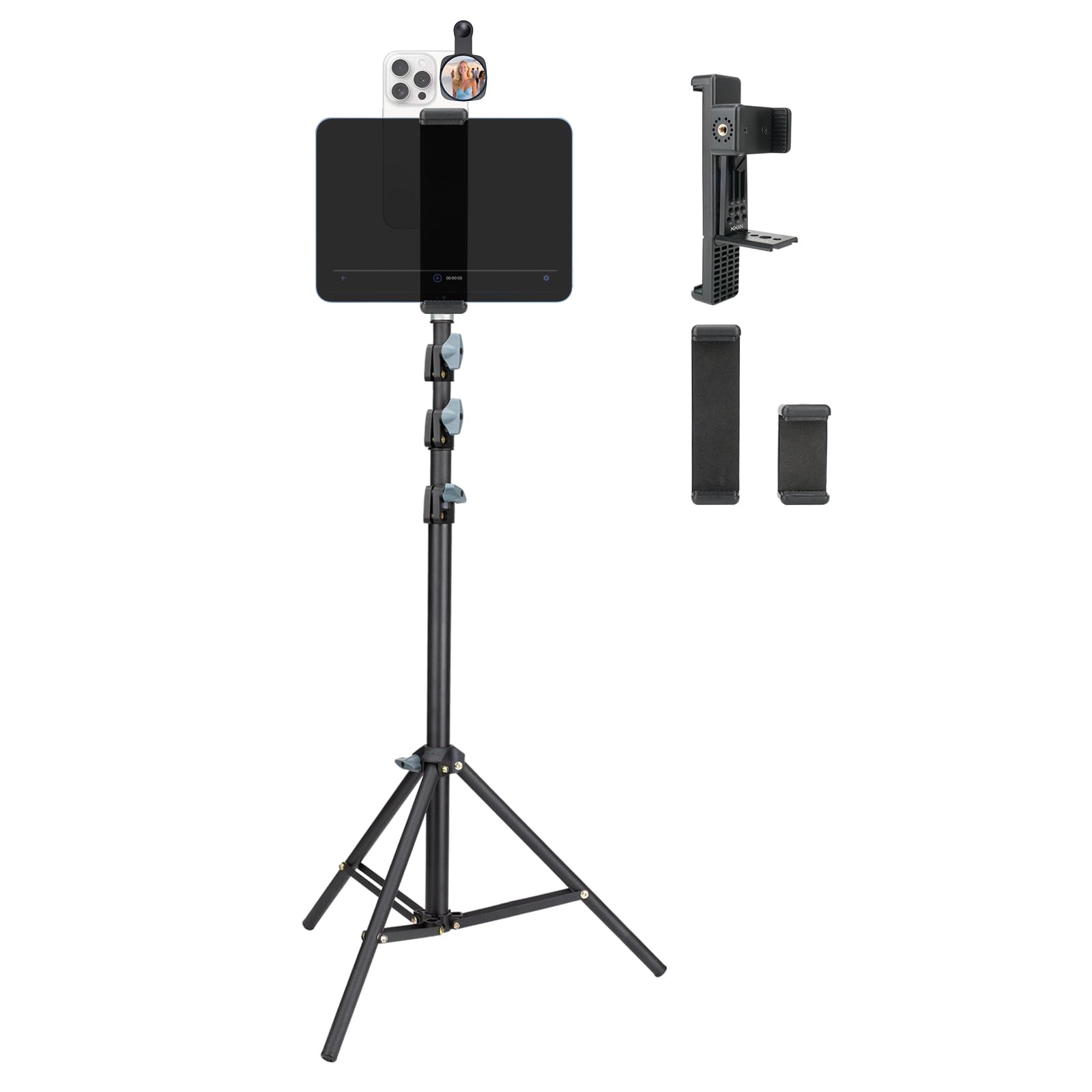 Large Screen Teleprompter Holder for Tablet &amp; Phone with 70.8" Tripod
