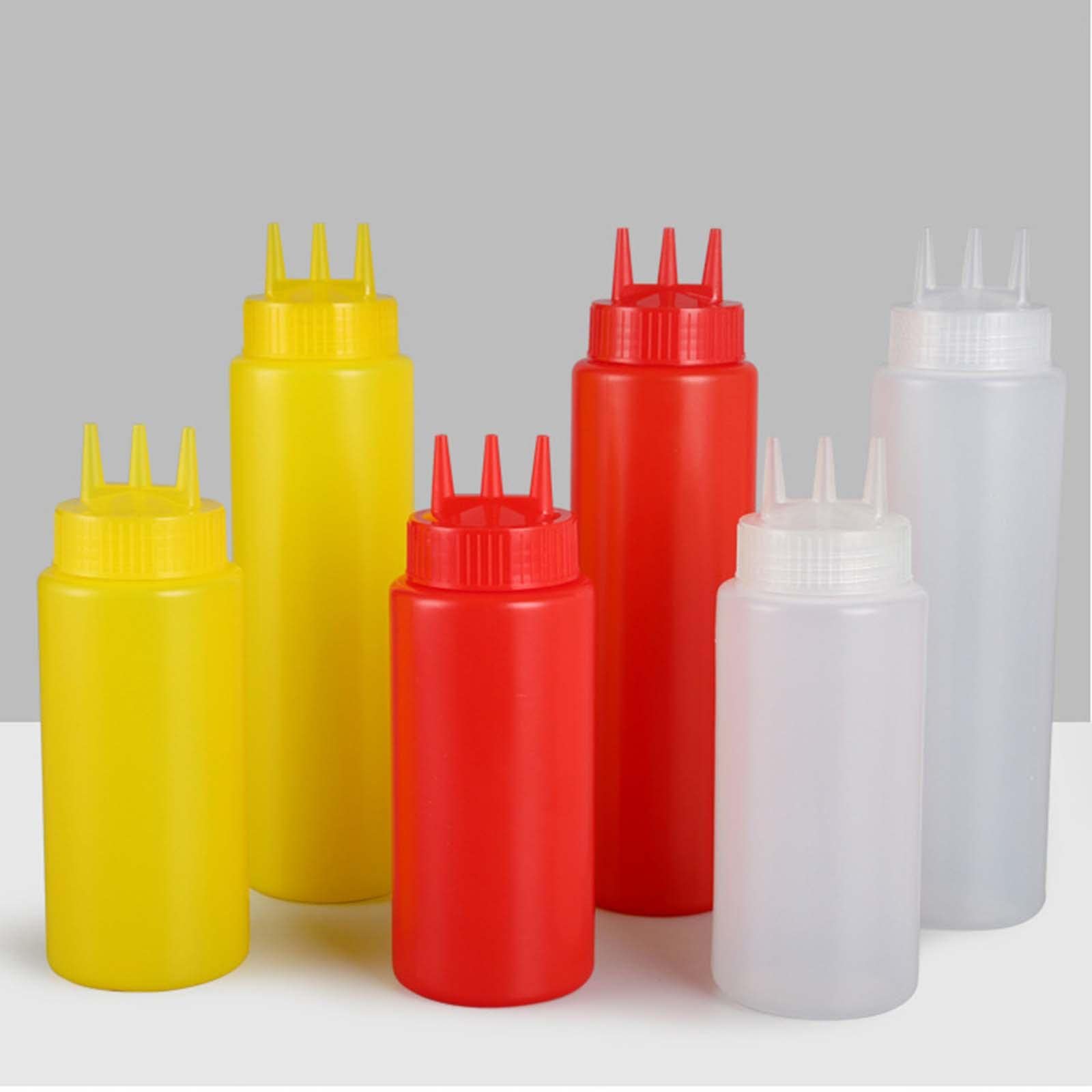Club Bollywood®3X Ketchup Bottle Press Container Press Sauce Bottle for Condiments 360Ml|Home & Garden | Kitchen Storage & Organization |3 Pieces Three Hole Press Bottle
