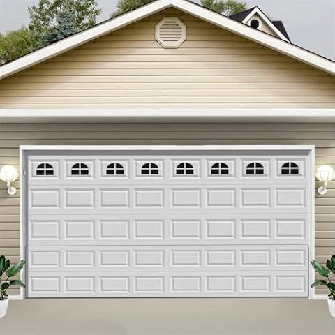 32 Sheets Magnetic Windows Panels for 2 Car Garage Doors Sector Vintage Decoration Windows- Size 6.14" x 4" Cover