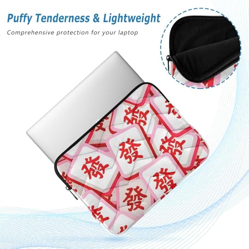 Funda para portátil 13-14 pulgadas rosa Mahjong miniatura 5