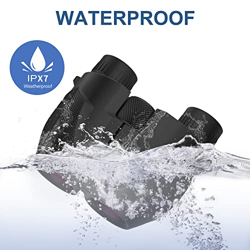 Image of 20x25 Compact Binoculars for Adults,High Powered Large Eyepiece Waterproof Binoculars,Easy Focus for Bird Watching,Hiking,Travel and Sport Games