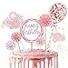 JIASHA Compleanno Torta Topper, 8 Pezzi Decorazione Torta Compleanno Happy Birthday Cake Topper Cupcake Topper Buon Compleanno Torta, per Ragazzo Ragazza Party Decorations (Rosa)