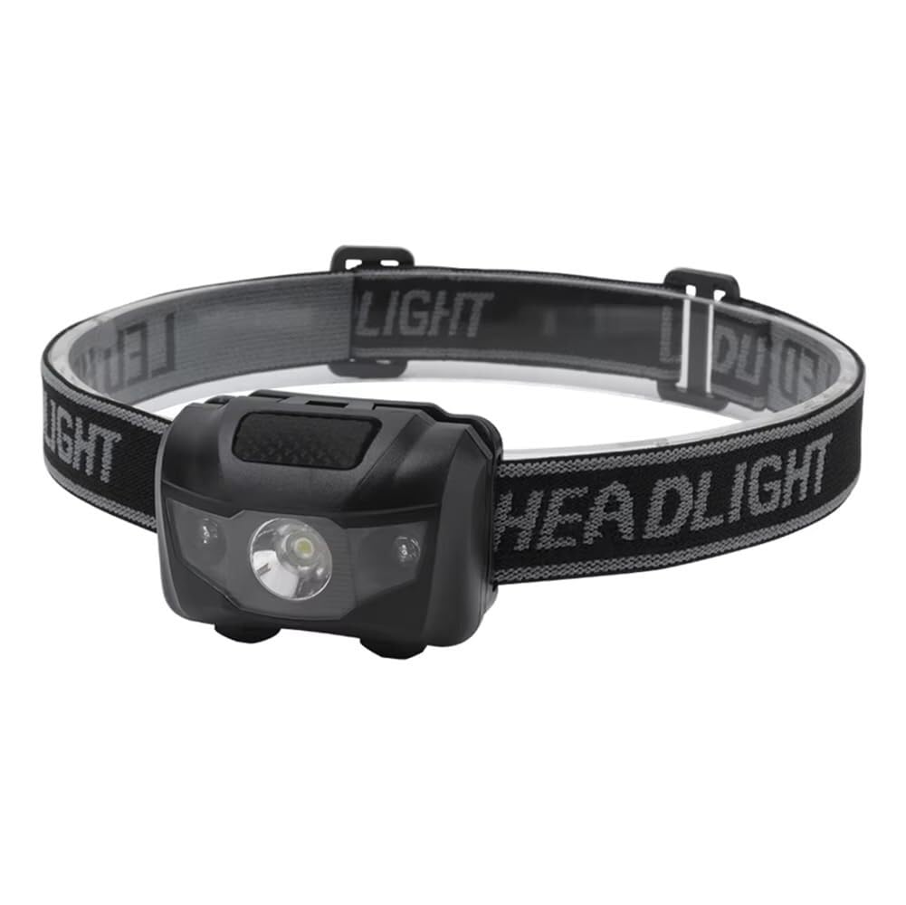 QFGVMXBWKZH 3W Powerful Mini Headlamp Red Light LED Headlight 4-Mode Torch Waterproof Camping Fishig Lantern(Front Right)