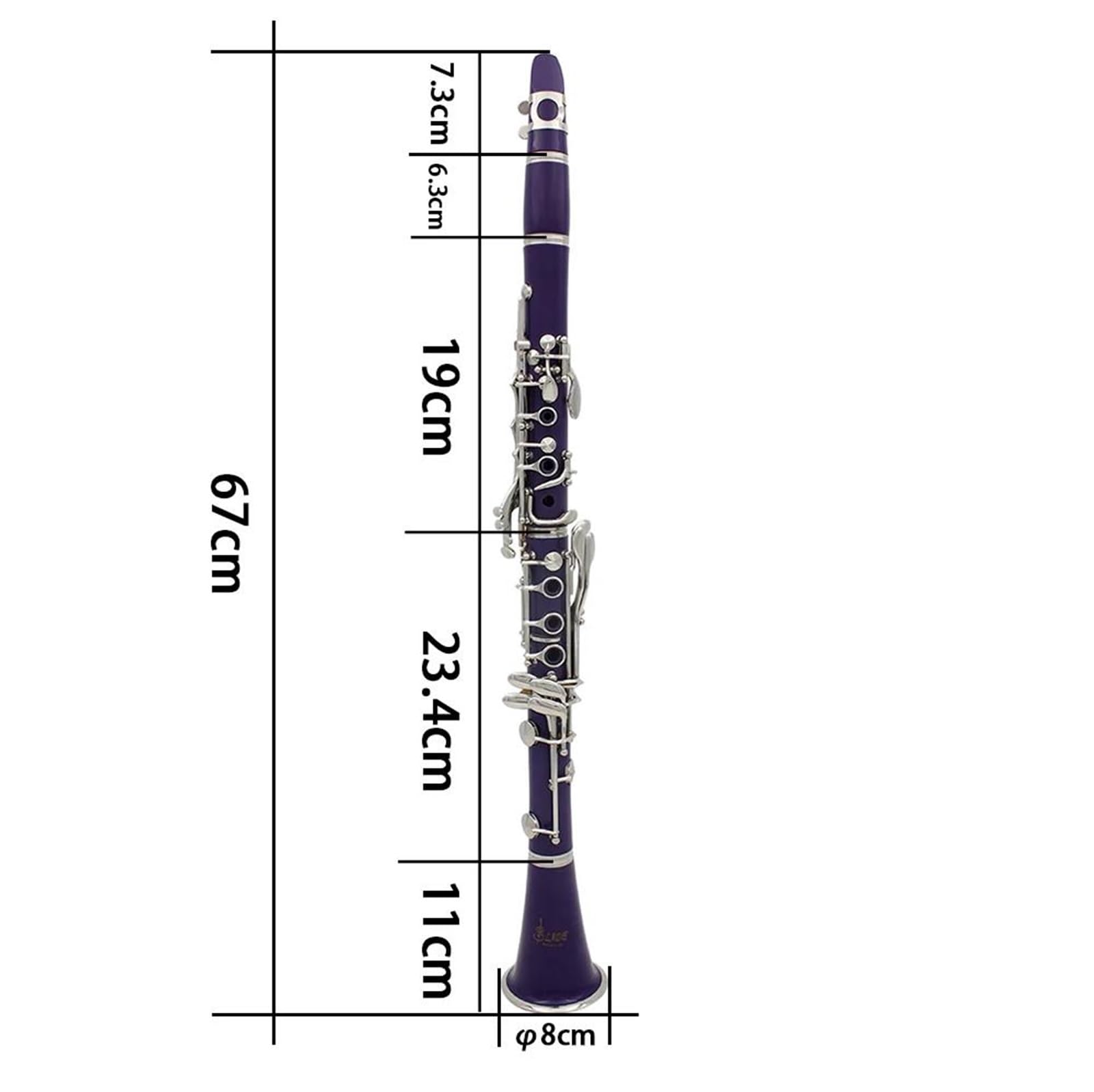 Clarinete profesional de baquelita de 17 teclas en Sib instrumento de viento madera con cañas de caja en varios colores Tocando Clarinete(DEEP BLUE)