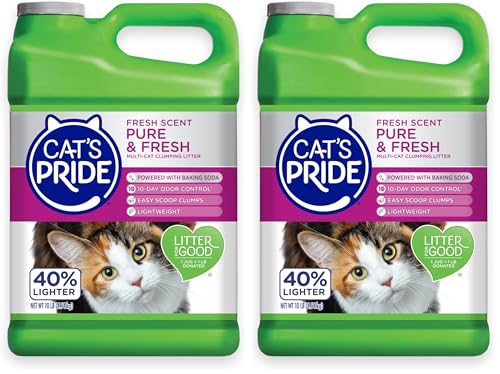 Cat's Pride Litter, Cat, 10 Pounds, Scented | Lightweight | Clumping | 10-Day Odor Control | Multi-Cat