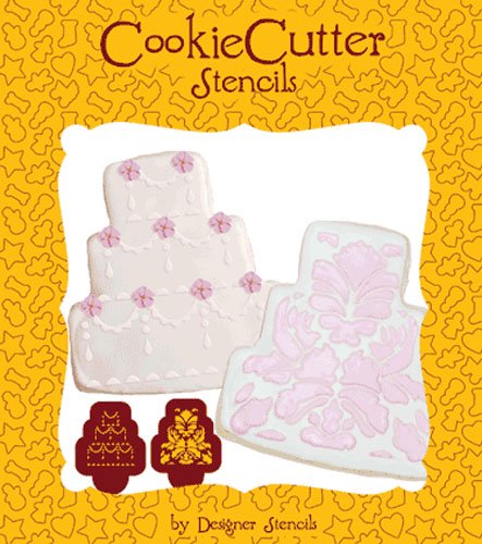 Three Tier Wedding Cake Cookie Stencil Set no cutter by Designer Stencils