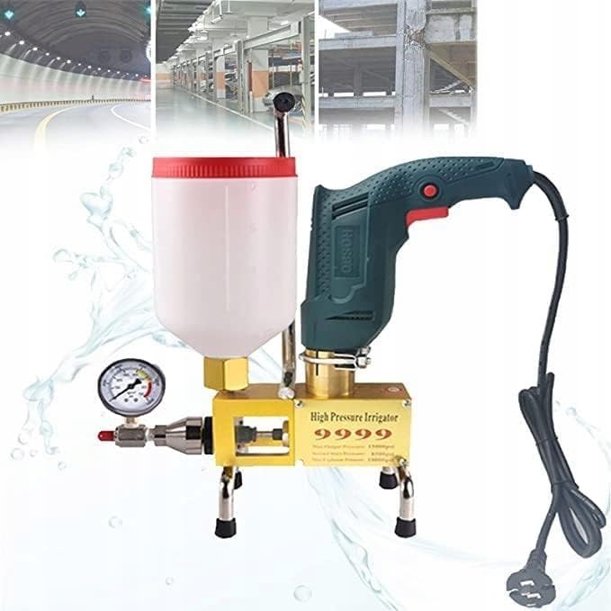 Rosfix Pompa Iniezione Alta Pressione PI-PUMP 9999 – 910W, 15000 PSI, 0–1 L/min | Per Resine PU/Epossidiche | Sigillatura Crepe Cemento | Pompa Iniezione Professionale