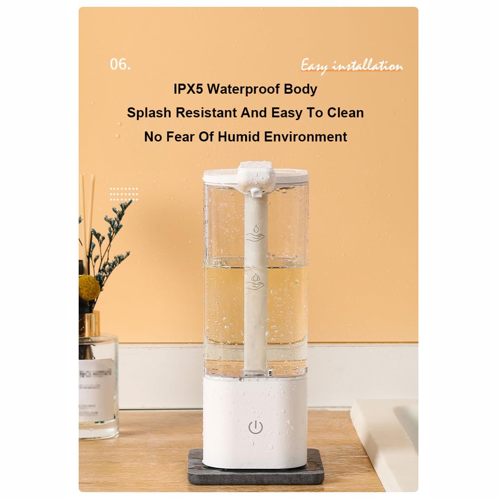 Líquido Dispensador automático de jabón sin Contacto, dispensador de jabón de Manos de 550ml/18,5 oz, Botella con Bomba de loción automática de Volumen Ajustable para champú Fregadero