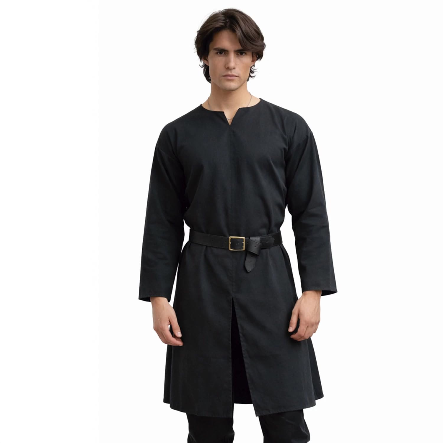 RAWBLADE Logan Tunic for Men, Medieval Renaissance Tunic Shirt, Cotton Linen Costume for LARP, Cosplay, Reenactment, Ren Faire, Viking Inspired Clothing, Made in Europe