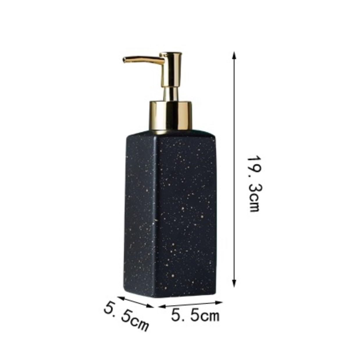 Dispenser Sapone Ricaricabile Distributore di Sapone in Ceramica con Pompa, Bottiglia Liquida Decorativa Moderna Dosatore Liquido(White- Round)