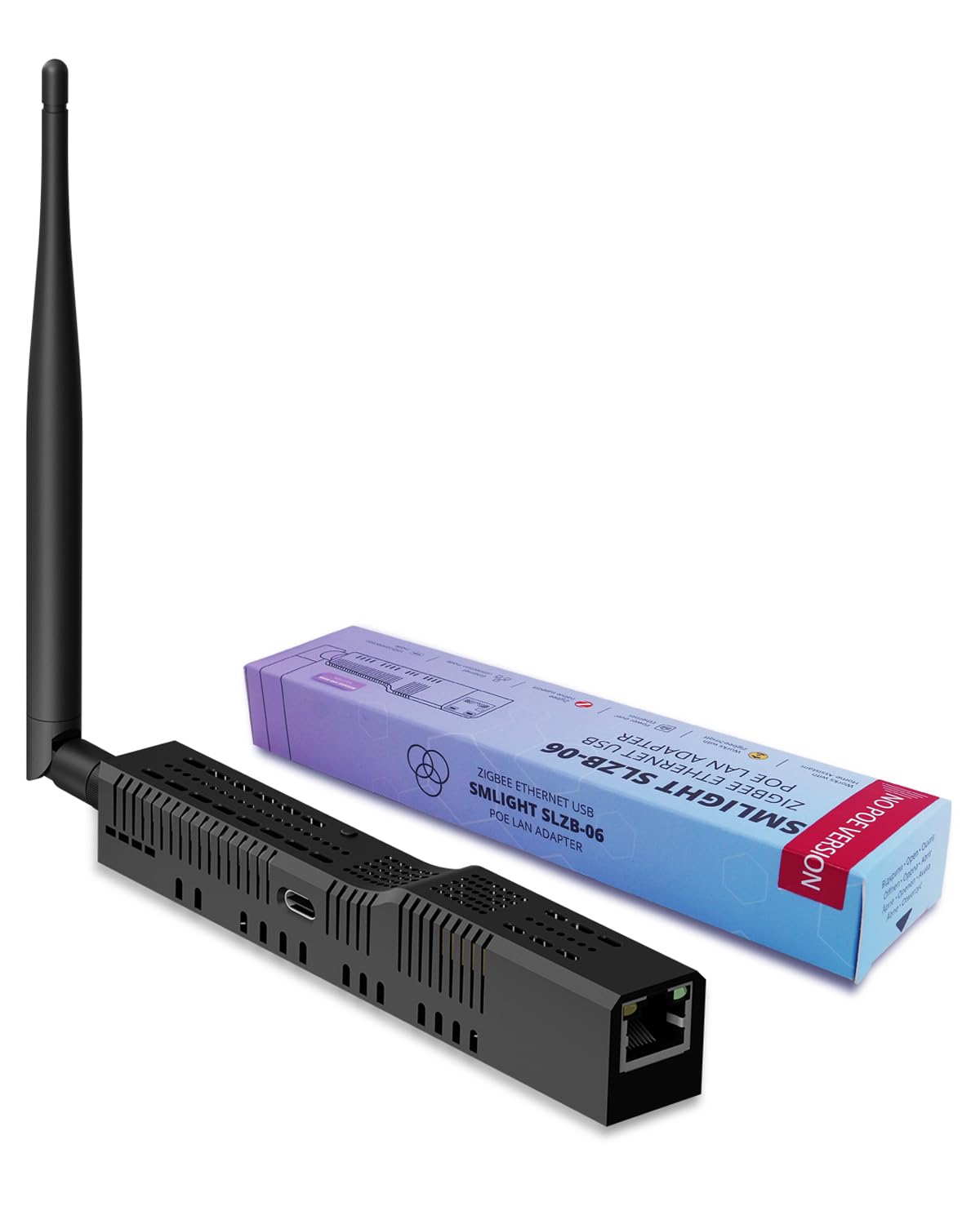 Xnbada SMLIGHT SLZB-06 No Poe - Zigbee 3.0 to Ethernet,USB,and WiFi Gateway Coordinator with PoE,Universal Zigbee USB Gateway for Home Assistant/ Zigbee2MQTT/ZHA,Wireless Zigbee 3.0 USB Adapter…