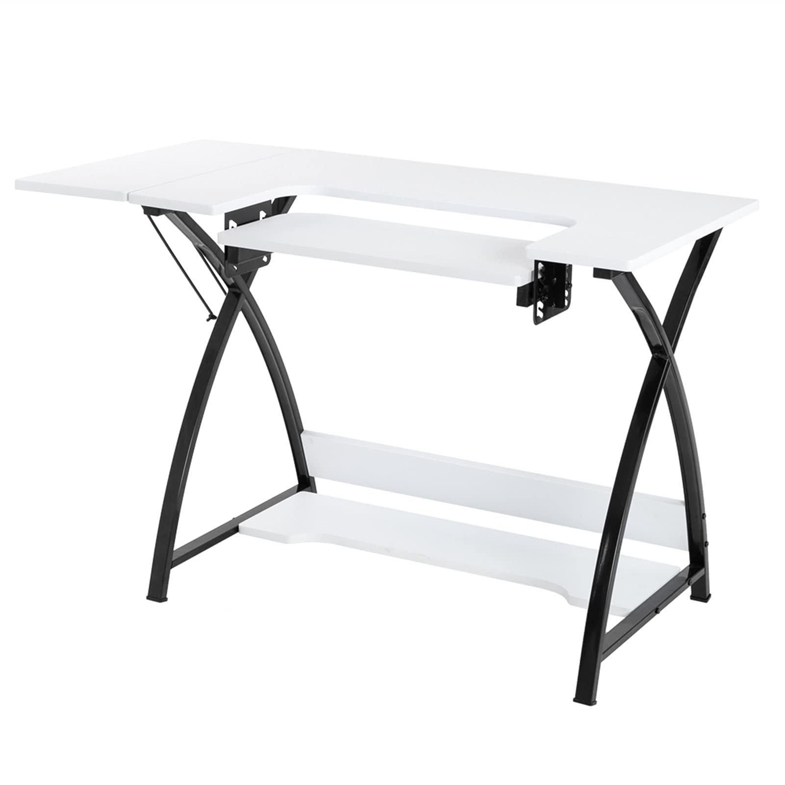 Table Cutting Table Worktable Computer Table White Computer Desk PC Laptop Study Table Workstation