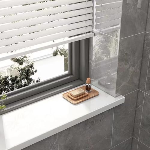 PMTCBQQZ Revêtement de Rebord de fenêtre, revêtement de Nez de Rebord de fenêtre de Salle de Bain Blanc, Finition carrelage, Panneau de Rebord de fenêtre en Baie, Plaque de Protection de Bord de fenê