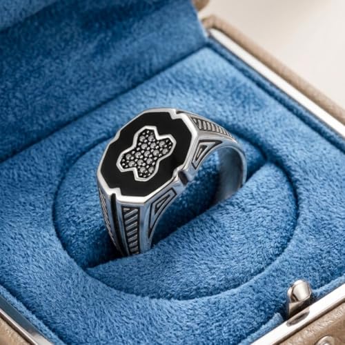 Image of Parasmoni silver gens ring