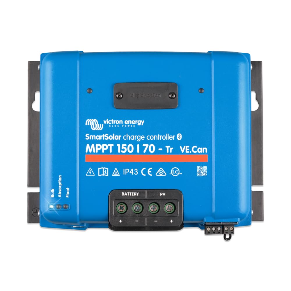 Victron Energy SmartSolar MPPT Tr VE.Can Laderegler (Bluetooth) - Solar Laderegler - 150V 70 Amp 12/24/36/48-Volt