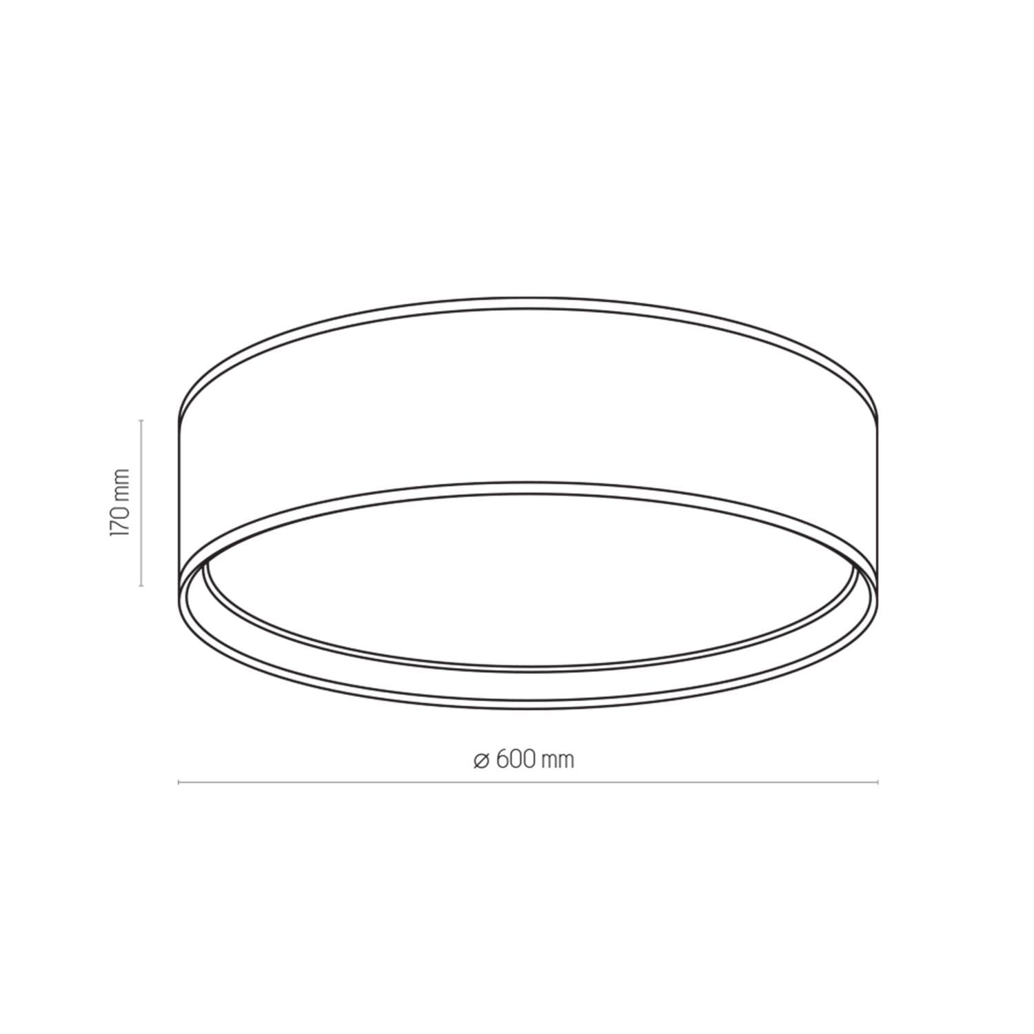 Licht-Erlebnisse Deckenleuchte rund Ø 60 cm Stoffschirm Weiß Gold blendarm für 4x E27 Deckenlampe Schlafzimmer Wohnzimmer
