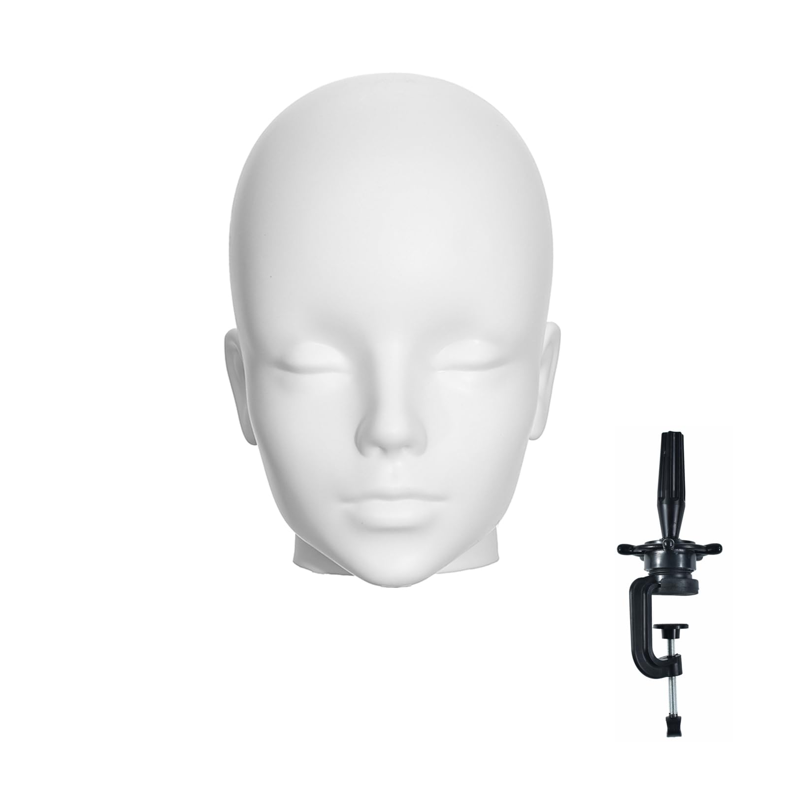 Mannequin-Kopf-Trainingskopf, weiß, professioneller männlicher Schaufensterpuppenkopf für Hüte, Brillen, Spielkonsole, Kopfhörer, Perücken