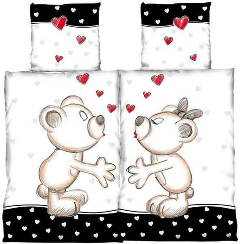 Leonado Vicenti 4 teilig Partner Bettwäsche Mikrofaser 135x200 cm Bärchen...