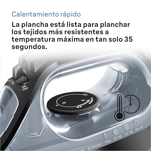 Miniatura 5 de Braun Texstyle 3 Si 3055 - Plancha Vapor-Seco, Suela De Ceramicglide, 2 M, 180 G Min, Negro, 45 G Min