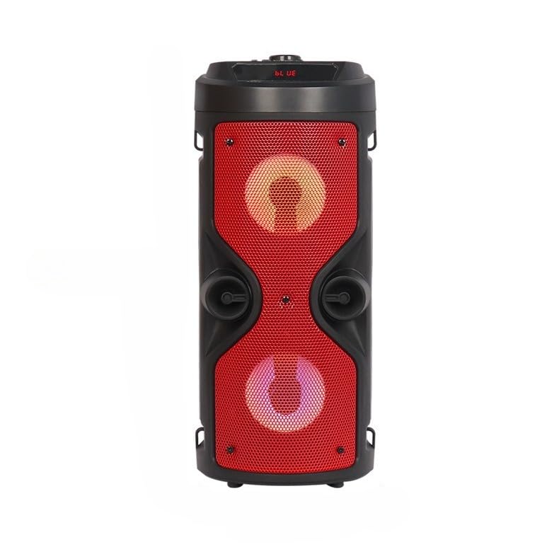 Caixa De Som Portátil Bluetooth Rádio Fm Usb Sd Controle Remoto Microfone Torre(vermelho)