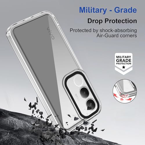 Image of Zapcase Back Case Cover for Vivo Y29 5G | Compatible for Vivo Y29 5G Back Cover | Case Cover with Camera Protection | (TPU + PC | Transparent)