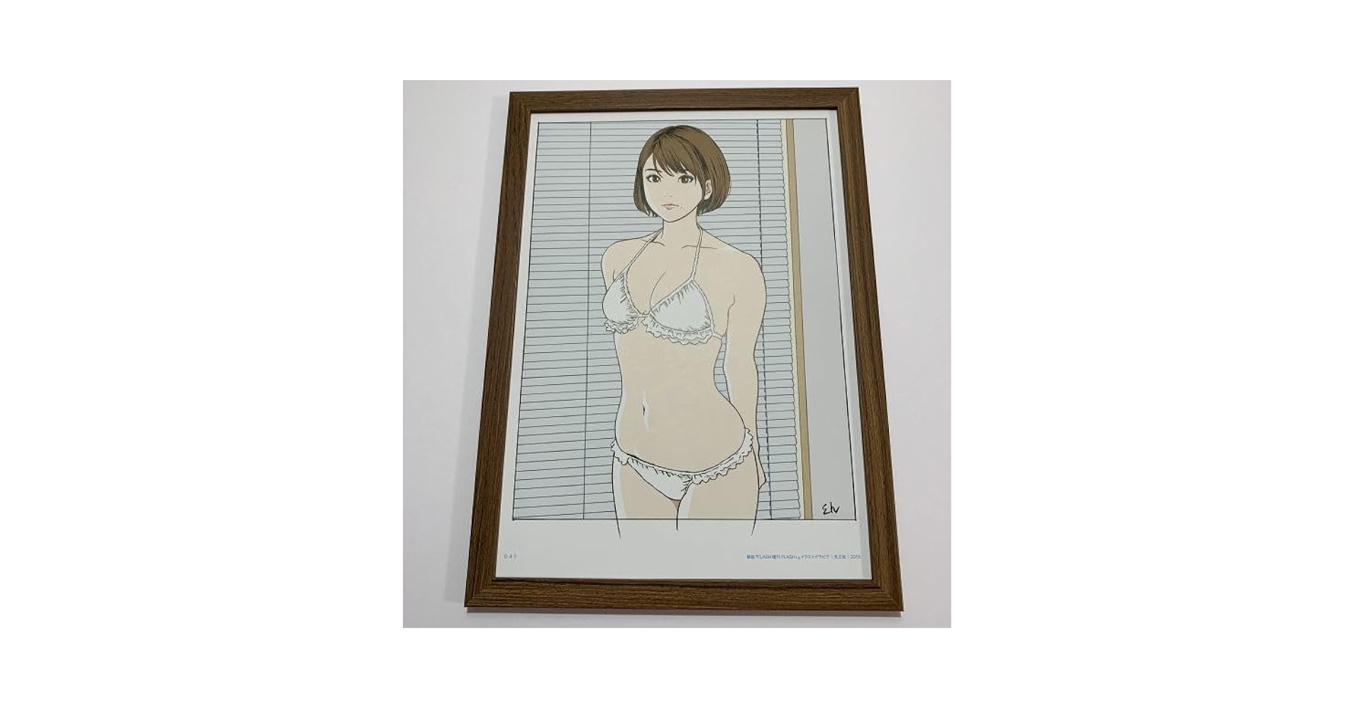 【直筆サイン/額装】江口寿史 イラストグラビア Amazon | □江口寿史□イラストグラビア2015/額装品/A4サイズ