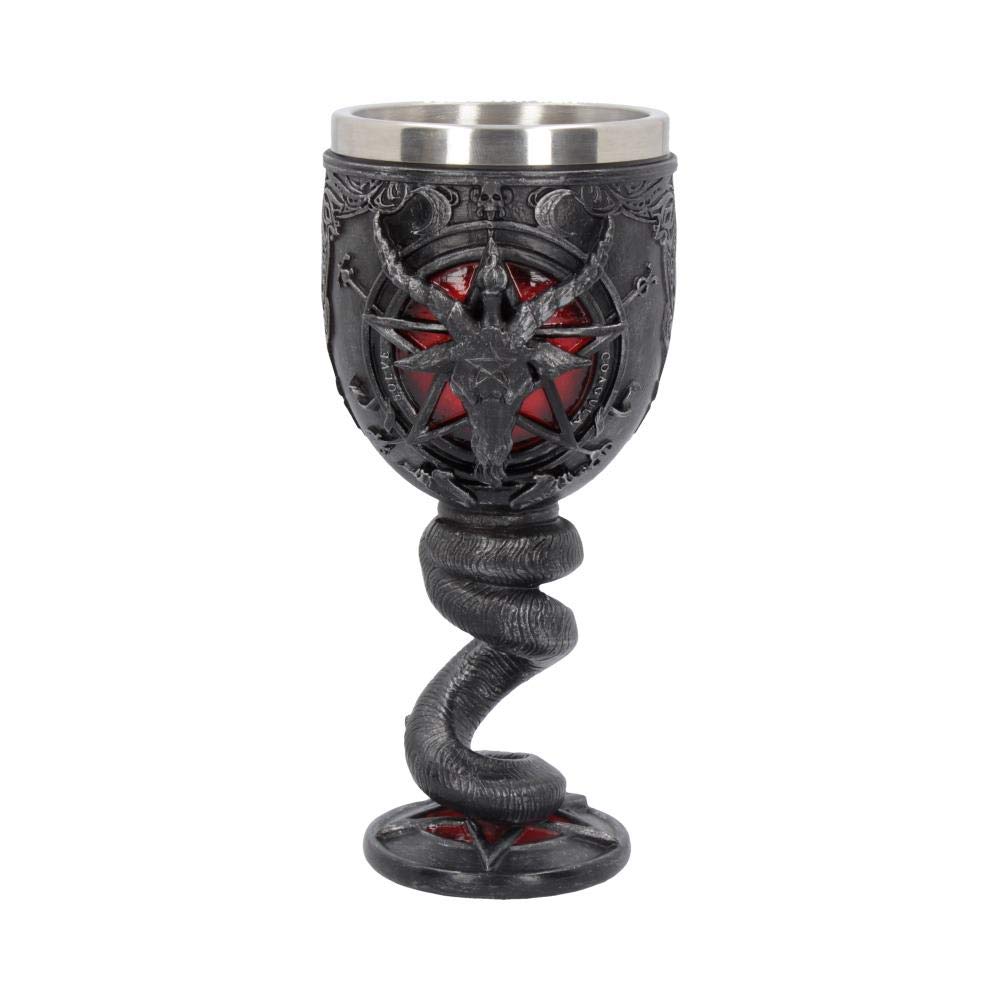 Nemesis Now Baphomet Goblet 16cm, Resin w/Stainless Steel, Black