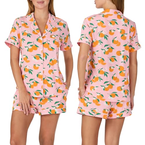 Image of kate spade new york Short Sleeve Brushed Jersey Notch Boxer Pajama Set