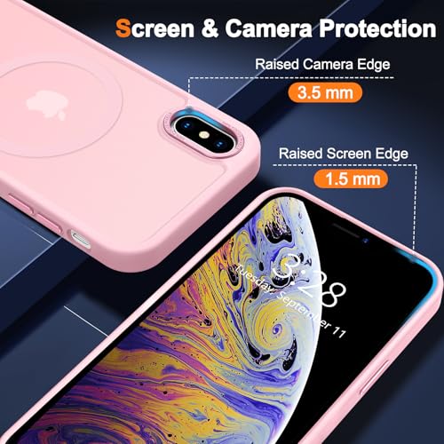 Coque iPhone Xs Max antichoc rose mate pour éviter les rayures - 4