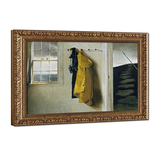 Toile d'art Yellow Coat Andrew Wyeth, impression réaliste de qualité galerie d'art