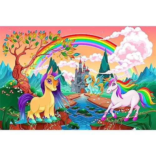 Jigsaw Puzzles for Kids 100 Piece Jigsaw Puzzles for Children Rainbow and Castle 6 Year Old Boys Girls Gifts Birthday