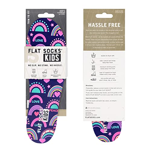 FLAT SOCKS Kid's No Show Socks, Sockless Liner, No Slipping, No Stinking, Washable Barefoot Shoe Insert2