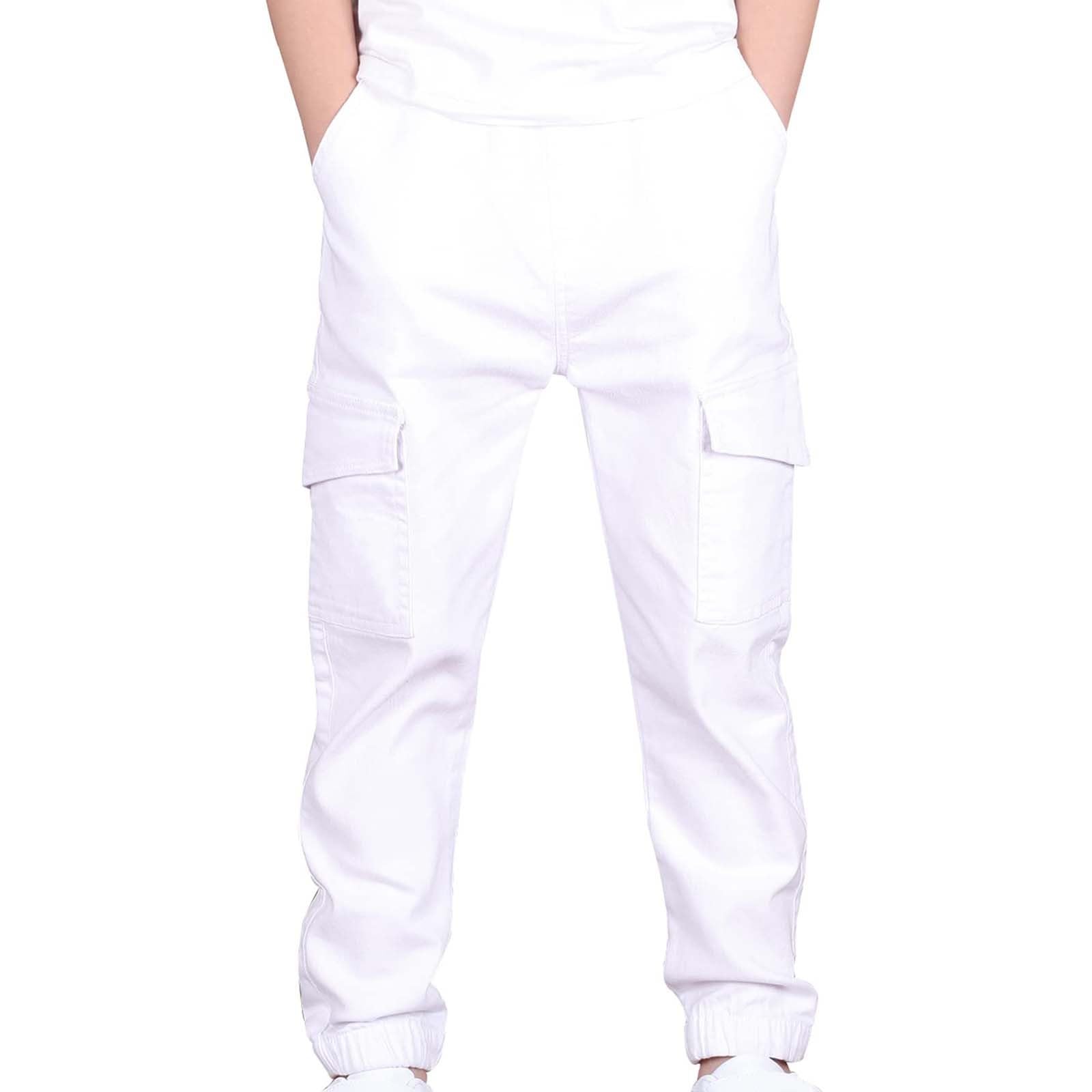 Pantalones cargo para niños con cintura elástica