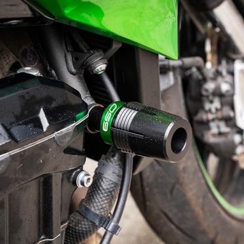 Image of Compatible with 2026 Ninja 650 KRT 2025 Ninja650 EX650 2017-2026 2025 Z650 RS Z 650 CNC Motorcycle Frame Sliders Crash Protector Crash Pad Falling Protection (Green)