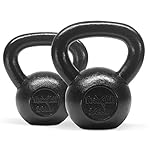 Yes4All Kettlebell Sets, 5 - 10 - 15 - 20 - 25 - 30 LB Cast Iron Strength Training Kettlebells, Wide Handles & Flat Bottom, Multi-Level from Beginners to Pros for Strength Training & Home Gym
