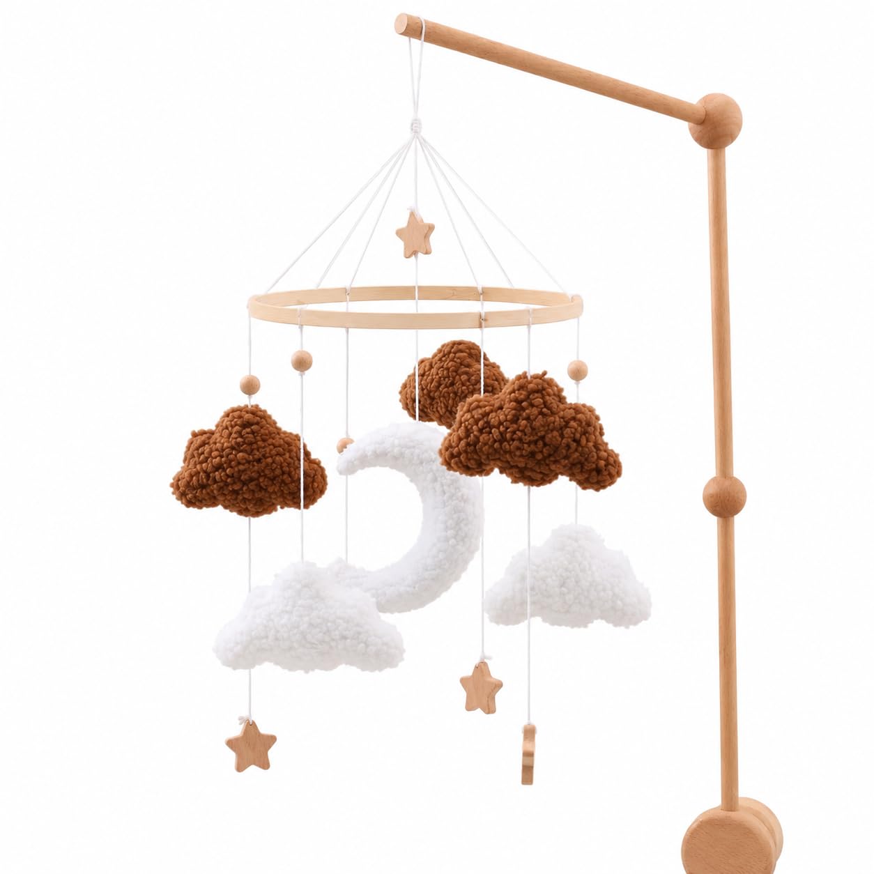 Lanttoe Floorstanding Baby Mobile Holder (Cuddly Moon Teddy)