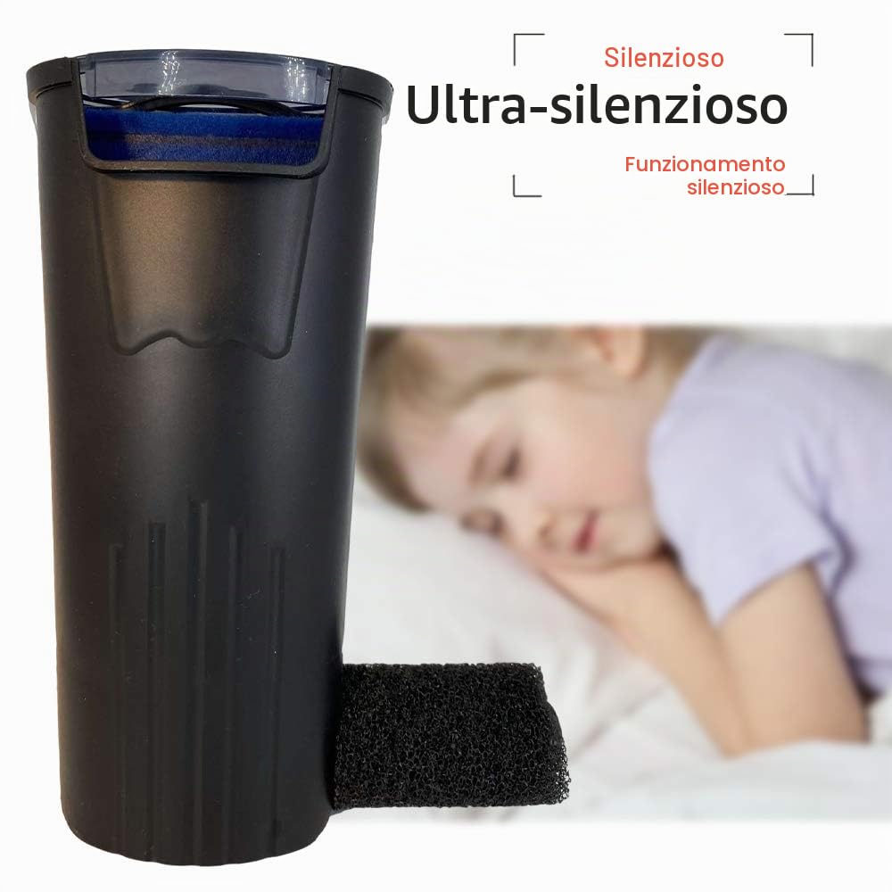 Filtro per tartarughe per acquario, filtro a basso livello, a cascata, filtro sommergibile per acquari (600 l/h) (nero)