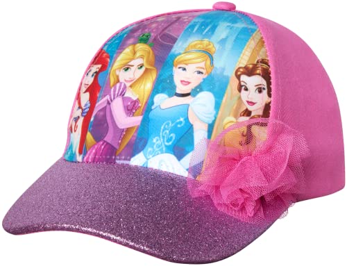 Image of Disney Girls' Frozen Baseball Cap - Princess Elsa and Anna Curved Brim Strap Back Hat (2T-7)