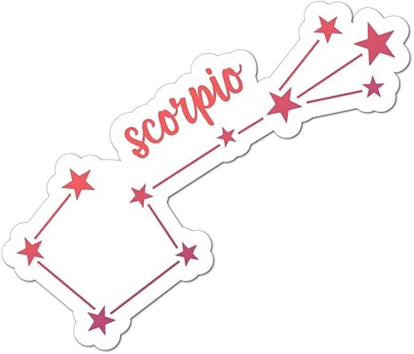 Scorpio Laptop Car Sticker Decal Zodiac Sign Hippie Stars Universe Horoscope