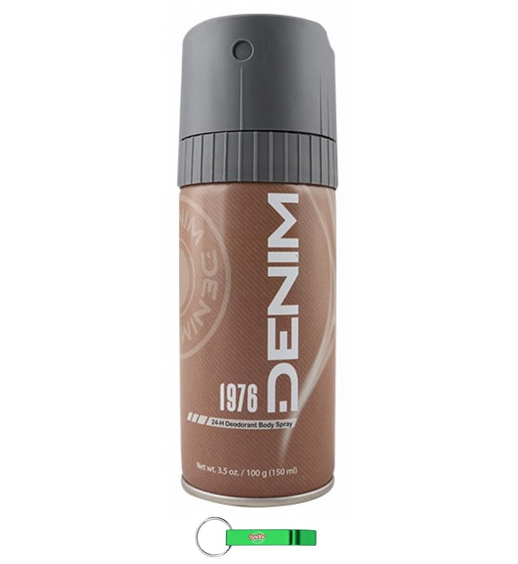 Desodorante Denim Corpo 1976 - Desodorante en spray corporal (24 unidades, 150 ml, incluye llavero Beni Culinari gratuito)