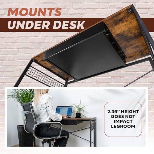 Image of Large 23.6 Inch Under Desk Drawer Slide Out, Pencil Drawer, Undermount Desk Drawer, Under Counter Drawers, Attachable Desk Drawer, Drawer For Under Desk, Undermount Drawer, Under Desk Pull Out Drawer
