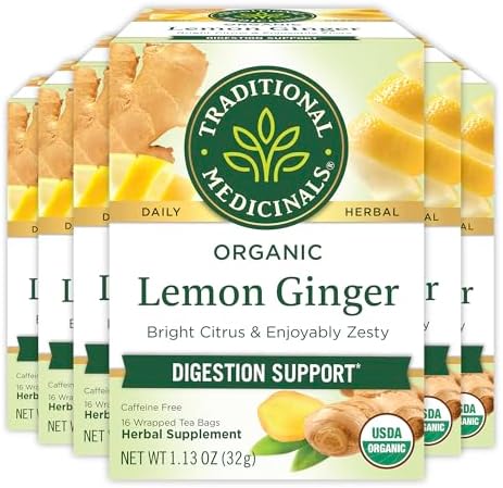 Traditional Medicinals Organic Lemon Ginger, 96 Tea Bags