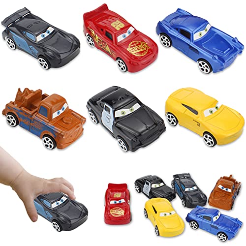 6er Set Metall Spielzeugautos - Zurückziehbare Mini Cars Mit Lightning McQueen Modellen