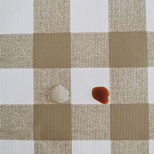 Nappe rectangulaire coton lin brodé 90x135cm imperméable